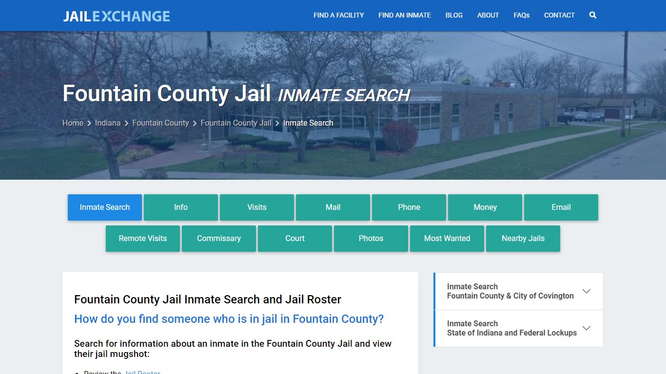 Inmate Search: Roster & Mugshots - Fountain County Jail, IN - Jail Exchange